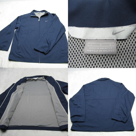 Nike Navy and Gray Windbreaker Jacket - Picture 1 of 14